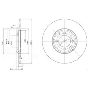 DELPHI BG2508 Тормозные диски для JAGUAR