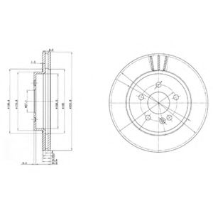 DELPHI BG3397 Тормозные диски для MERCEDES-BENZ M-CLASS