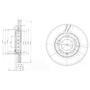 DELPHI BG3695 Тормозные диски для MERCEDES-BENZ SPRINTER
