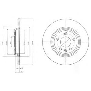 DELPHI BG4081 Тормозные диски для AUDI Q5