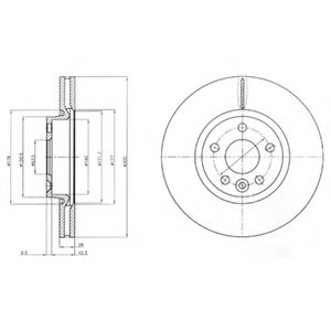 DELPHI BG4094 Тормозные диски для VOLVO XC70