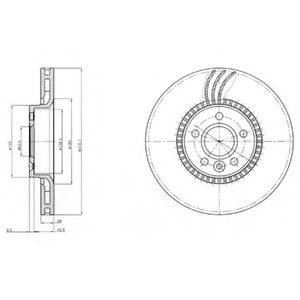 DELPHI BG4123 Тормозные диски для VOLVO XC70