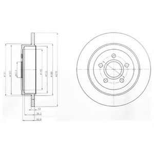 DELPHI BG4245 Тормозные диски DELPHI для CHRYSLER