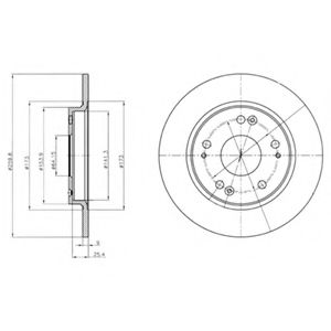 DELPHI BG4280 Тормозные диски для HONDA CR-Z