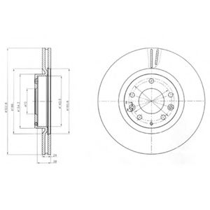 DELPHI BG4316 Тормозные диски для MAZDA RX-8