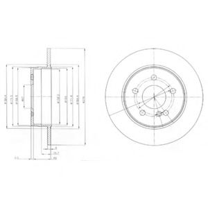 DELPHI BG4152 Тормозные диски для MERCEDES-BENZ