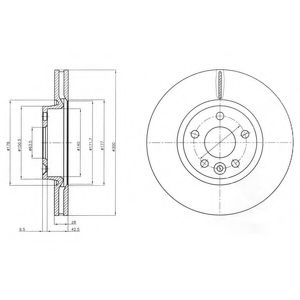 DELPHI BG4094C Тормозные диски для VOLVO XC70