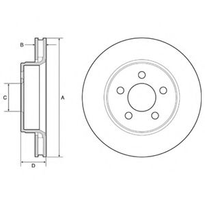 DELPHI BG4642 Тормозные диски для DODGE NITRO