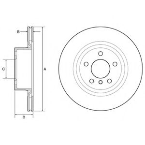 DELPHI BG4644C Тормозные диски для TOYOTA CROWN