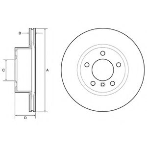DELPHI BG4645C Тормозные диски для BMW