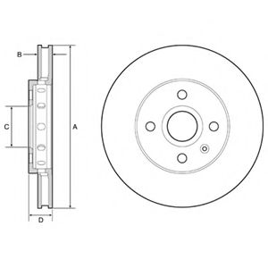 DELPHI BG4647C Тормозные диски для SEAT MII
