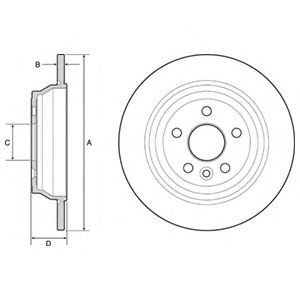 DELPHI BG4656C Тормозные диски DELPHI для LAND ROVER