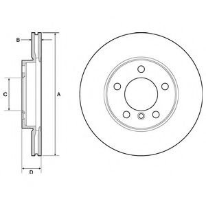 DELPHI BG4668C Тормозные диски DELPHI для MINI