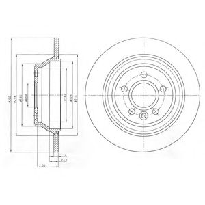 DELPHI BG4238C Тормозные диски для VOLVO XC70