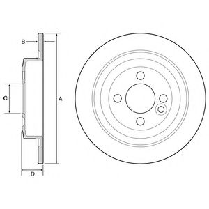 DELPHI BG4560C Тормозные диски для MINI