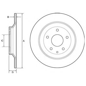 DELPHI BG4567C Тормозные диски для MAZDA CX-5