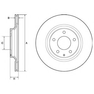 DELPHI BG4693C Тормозные диски для MAZDA RX-8