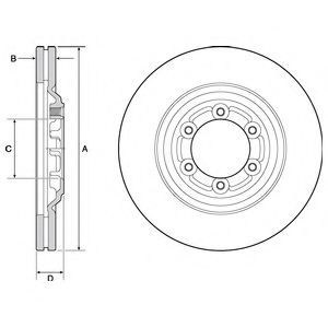 DELPHI BG4697C Тормозные диски для ISUZU