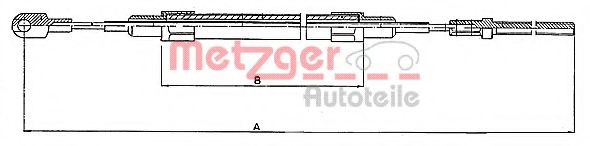 METZGER 104152 Трос ручного тормоза METZGER 