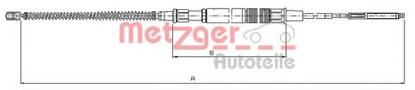 METZGER 107409 Трос ручного тормоза METZGER 