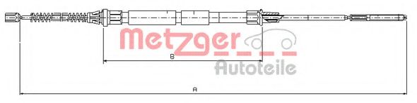 METZGER 107431 Трос ручного тормоза METZGER 