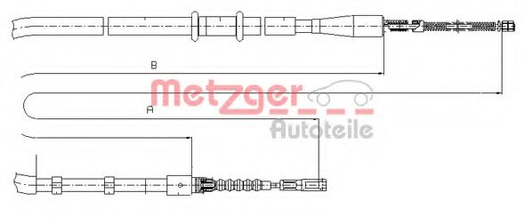 METZGER 107503 Трос ручного тормоза METZGER 