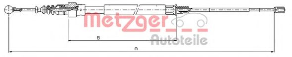 METZGER 107509 Трос ручного тормоза METZGER для SEAT