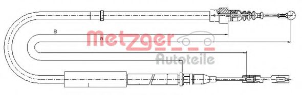 METZGER 107513 Трос ручного тормоза METZGER 