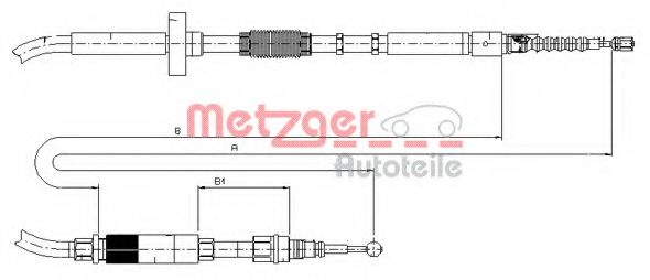 METZGER 107531 Трос ручного тормоза METZGER 