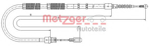 METZGER 107535 Трос ручного тормоза METZGER 