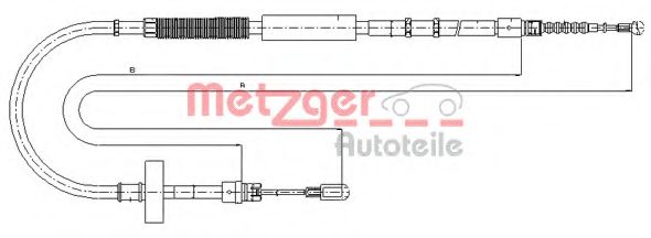 METZGER 107537 Трос ручного тормоза METZGER 