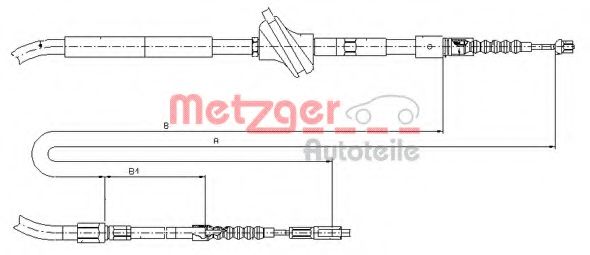 METZGER 107583 Трос ручного тормоза METZGER 