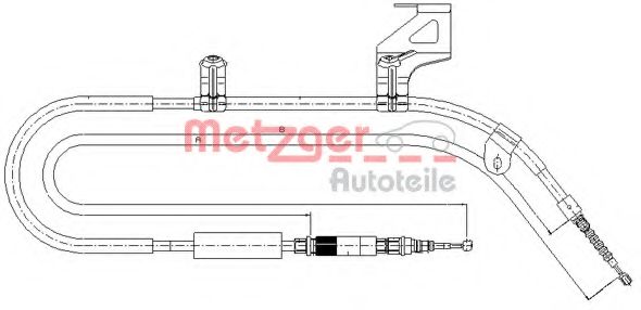 METZGER 107585 Трос ручного тормоза METZGER 