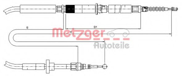 METZGER 107589 Трос ручного тормоза METZGER 