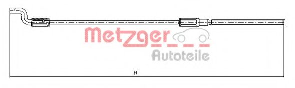 METZGER 107621 Трос ручного тормоза METZGER для SEAT