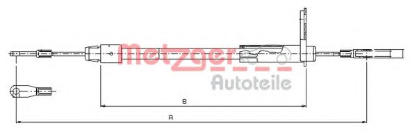 METZGER 109325 Трос ручного тормоза METZGER для MERCEDES-BENZ