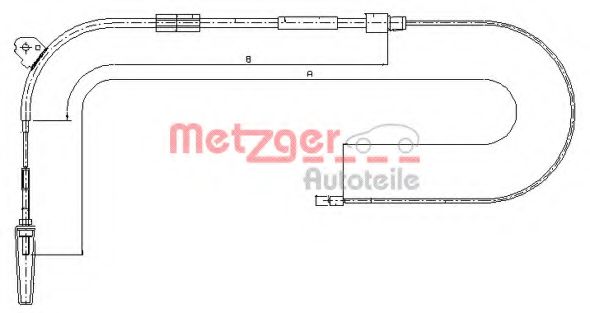 METZGER 109328 Трос ручного тормоза METZGER для MERCEDES-BENZ
