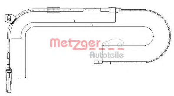 METZGER 109330 Трос ручного тормоза METZGER для MERCEDES-BENZ