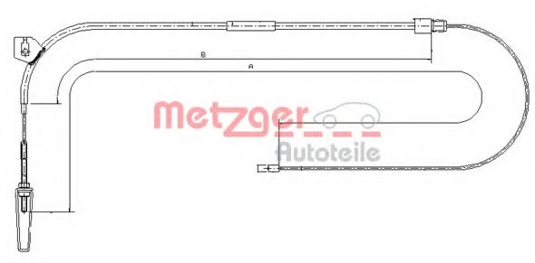 METZGER 109331 Трос ручного тормоза METZGER для MERCEDES-BENZ