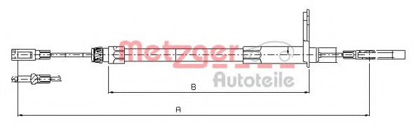 METZGER 109432 Трос ручного тормоза METZGER для MERCEDES-BENZ