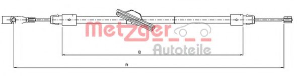 METZGER 109436 Трос ручного тормоза METZGER для MERCEDES-BENZ