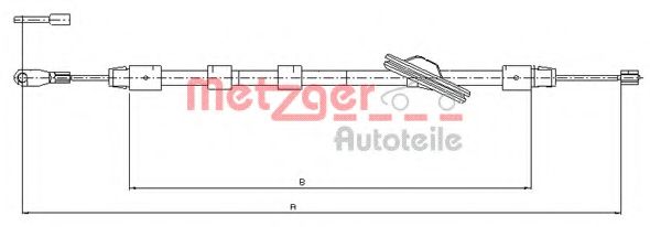 METZGER 109439 Трос ручного тормоза METZGER для MERCEDES-BENZ