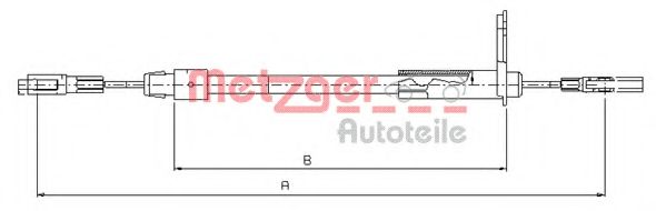 METZGER 109441 Трос ручного тормоза METZGER для MERCEDES-BENZ