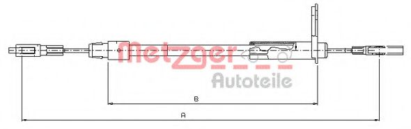 METZGER 109442 Трос ручного тормоза METZGER для MERCEDES-BENZ
