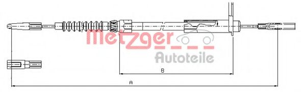 METZGER 109456 Трос ручного тормоза METZGER для MERCEDES-BENZ