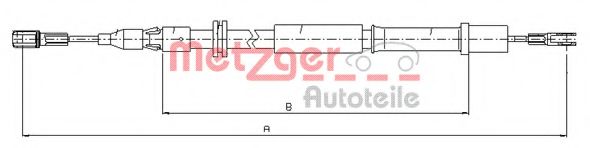 METZGER 109832 Трос ручного тормоза METZGER для MERCEDES-BENZ
