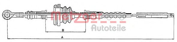 METZGER 109846 Трос ручного тормоза METZGER для MERCEDES-BENZ