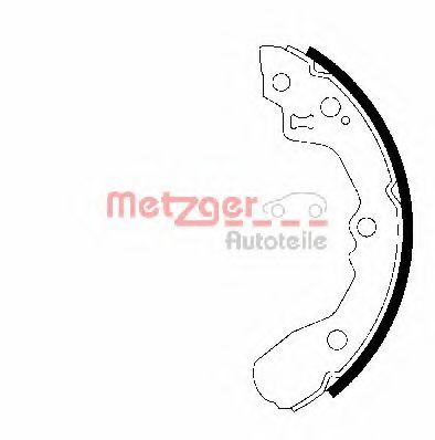 METZGER MG949 Ремкомплект барабанных колодок METZGER для KIA