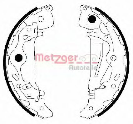 METZGER MG217 Ремкомплект барабанных колодок METZGER для KIA