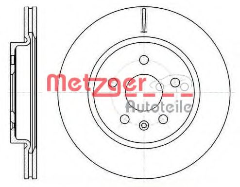 METZGER 6128410 Тормозные диски METZGER для CHEVROLET